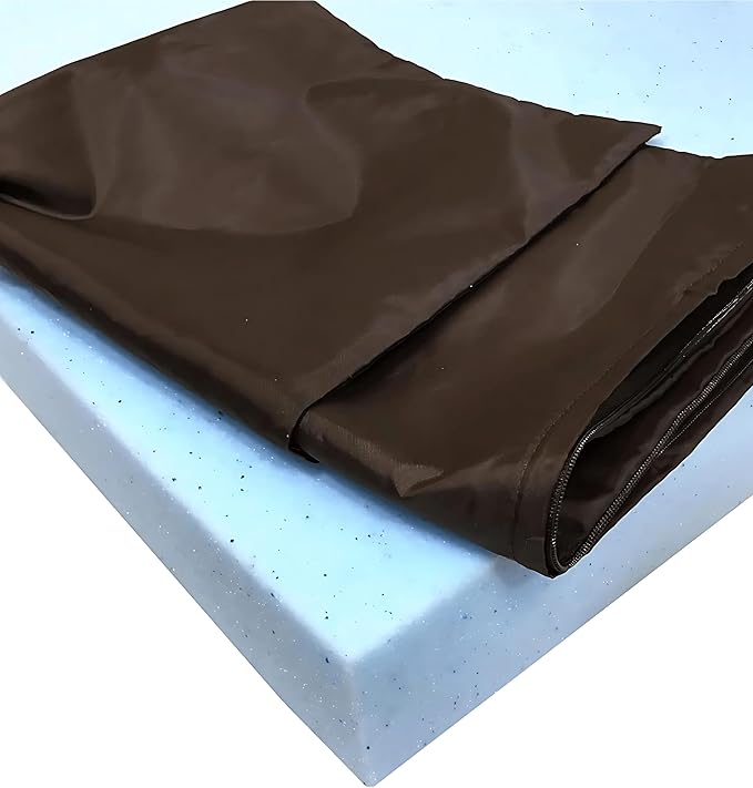 Dogbed4less Medium Orthopedic Dog Bed with Memory Foam for Pet, Waterproof Liner with Durable Nylon Blue External Cover and Extra Antislip Duvet 35X20X4 Inches
