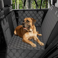 pettycare Dog Car Seat Cover for Back Seat - Hard Bottom Supports 400lbs, with Mesh Window & Non-Slip Bottom, for SUV & Truck (Black)