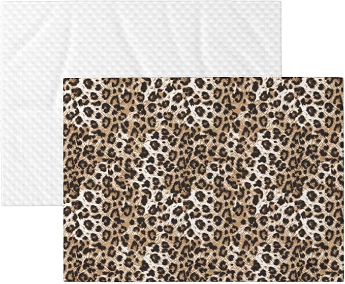 ENSFTF Pet Blanket,Warming Ultra Soft Warming Mat for Indoor Pet Beds & Furniture Reversible Blanket Machine Washable 27.6 * 19.7Inch,Leopard Print
