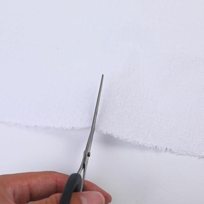Cotton Fabric Natural Cotton Poplin Fabric by The Yard 100% Cotton, 59 Inches Wide Soft Embroidery Fabric Material for Quilting, Sewing, Crafts, Binding, Backing and Lining (White, 5 Yard)