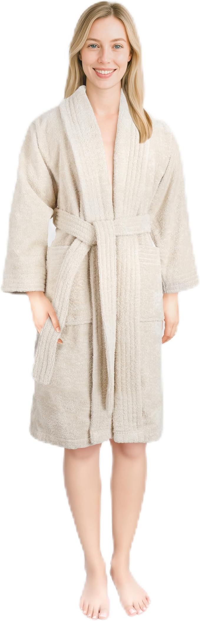 American Soft Linen Women’s 100% Cotton Terry Bathrobe – Soft, Absorbent, Quick Dry Turkish Robes for Women Quality Housecoat