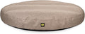 K9 Ballistics Tough Round Nesting Pillow Dog Bed - Removable Cover, Washable, Durable & Water Resistant Indoor/Outdoor Bed for Medium Breeds - M, Taupe Premium Finish