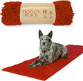 My Doggy Place Dog Mud Mat, 96" x 24" Red – Thick Microfiber Entry Rug for Snow, Mud & Salt – Absorbent, Quick-Dry, Washer-Safe & Non-Slip, XX-Large