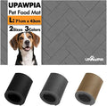 UPAWPIA Pet Food Mat Absorbent Cat Food Mat Dog Mat for Food and Water Quick Dry No Stains Dog Feeding Mat Placemat for Messy Drinkers Cat Food Mats for Indoor Cats Bowl Mats Pet Supplies 17"X28" Grey