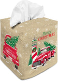 Tissue Box Cover Square Decorative Tissue Box Holder Cute Funny Cube Tissue Case Cover-Xmas Decor Christmas Car Tissue Box Cover