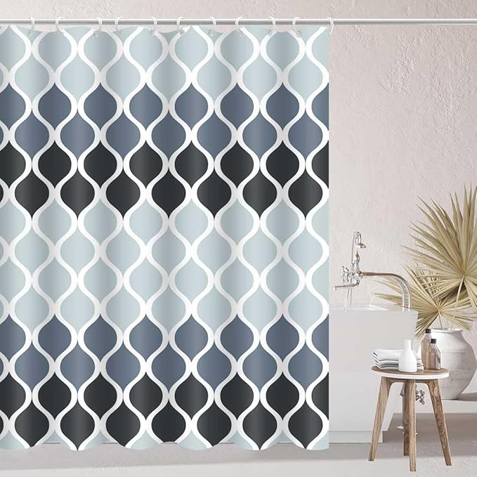 Textured Clarisse Shower Curtain Creative Home Ideas Modern Bathroom Shower Curtains Waterproof Fabric Machine Washable Shower Curtain 60 x 72 Inches