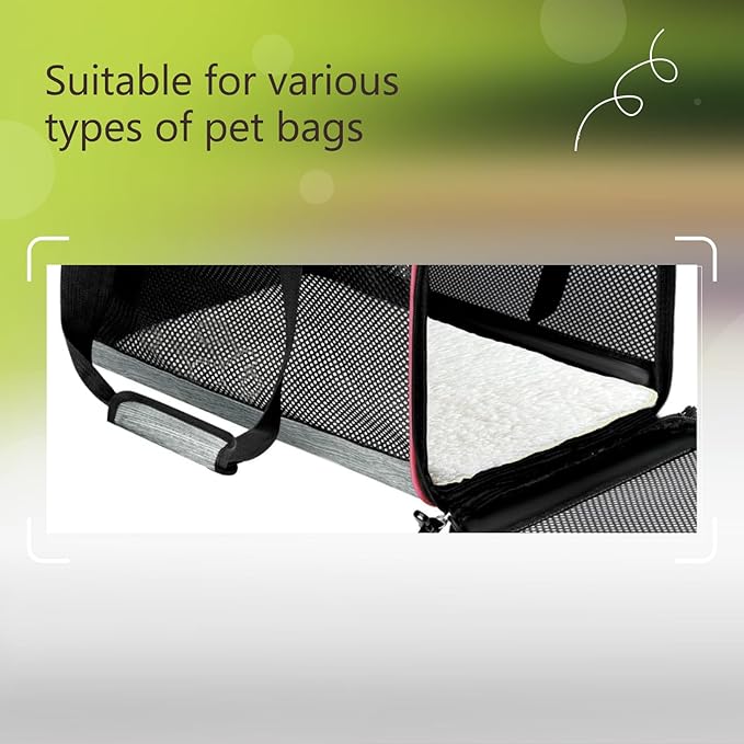 Replacement Pad for Dog Carrier Cat Carrier Pet Carrier, Plush and Rattan Mats, Double-Sided, Dog Bed Mat Crate Mat Kennel Pad 2-Pack 20" * 13"