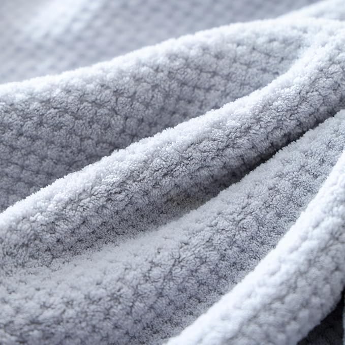 Akzpe 40x80 Inches Bath Sheets Towels for Adults Oversized Bath Towels Extra Large Luxury Super Soft Absorbent Quick Dry Microfiber (Gray,6PCS)