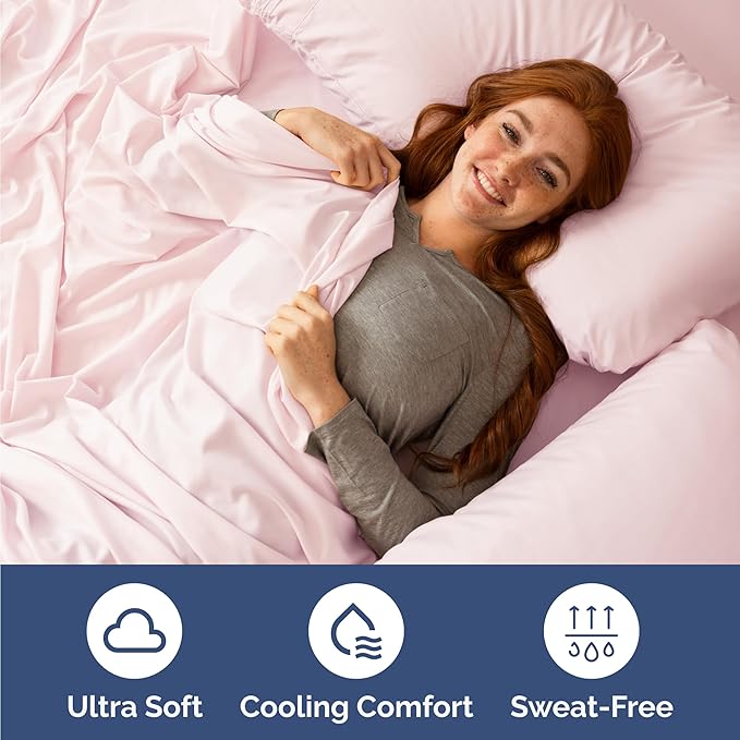 Twin Size 3 Piece Sheet Set - Comfy Breathable & Cooling Bed Sheets Set - Hotel Luxury Bedding for Women, Men, Kids, Teens, Boys & Girls - Deep Pockets, Soft, Wrinkle Free - Oeko-Tex - Lavender Pink