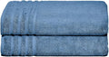 Texmpire Luxury Bath Sheets, 2 Extra Large (40x65 Inches), Highly Absorbent, Quick Dry, Premium, Plush, 100% Organic Turkish Cotton, Blue