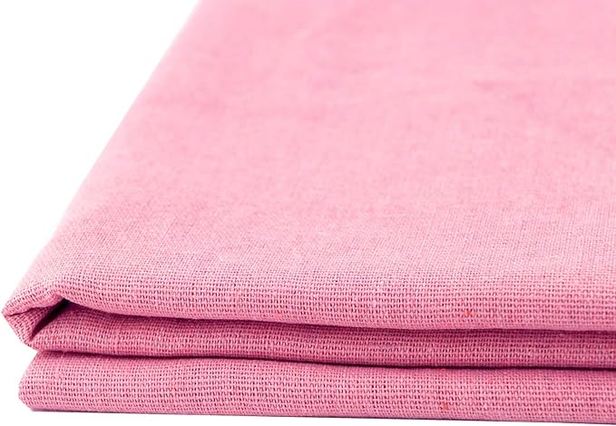 Rose Flavor Pre-Cut Quilting Linen Fabric,Craft Cloth,DIY for Sewing Crafting 60" by 1 Yard(Pink)