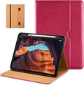DTTO for iPad (A16) 11th Generation Case 11 Inch 2025, iPad 10th Generation Case 10.9 Inch 2022, Premium Leather Business Folio Stand Cover with Pencil Holder - Auto Wake/Sleep, Peach