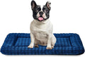 Yaning Dog Bed Mat Crate Pad for Medium Dogs, Washable Soft Pet Sleeping Mat Kennel Pad with 3D Bubble Pattern, Navy Blue, 30"x 19"
