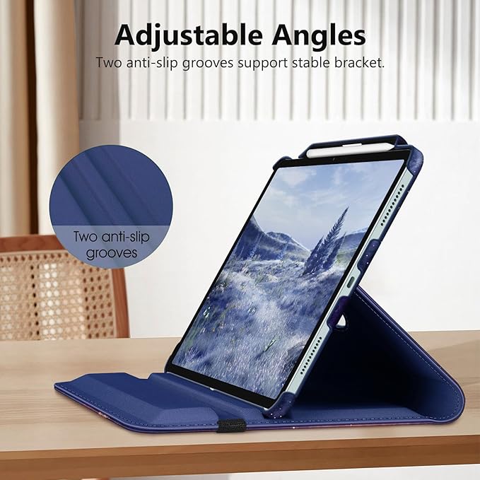 Fintie Rotating Case for iPad Air 13-inch (M3) 2025, (M2) 2024-360 Degree Swiveling Protective Stand Cover with Pencil Holder, Auto Wake/Sleep, Galaxy