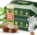 Petazy Pet Glove Wipes for Dogs & Cats – 50 Pack | Hypoallergenic, No Rinse, Extra Thick Cleaning Gloves with Aloe & Coconut Oil | Paws, Face, Ears & Butt | Travel Friendly, Gentle & Safe