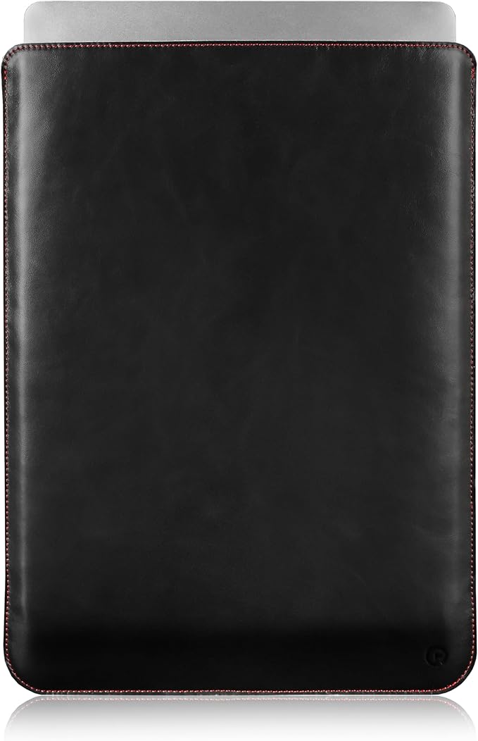 Casemade Real Leather Laptop Sleeve for MacBook Pro & Air Fits 13, 14, 15 & 16 Inch - Genuine Full Grain Leather with Soft Wool Lining (15 inch - Air M2/M3/M4)