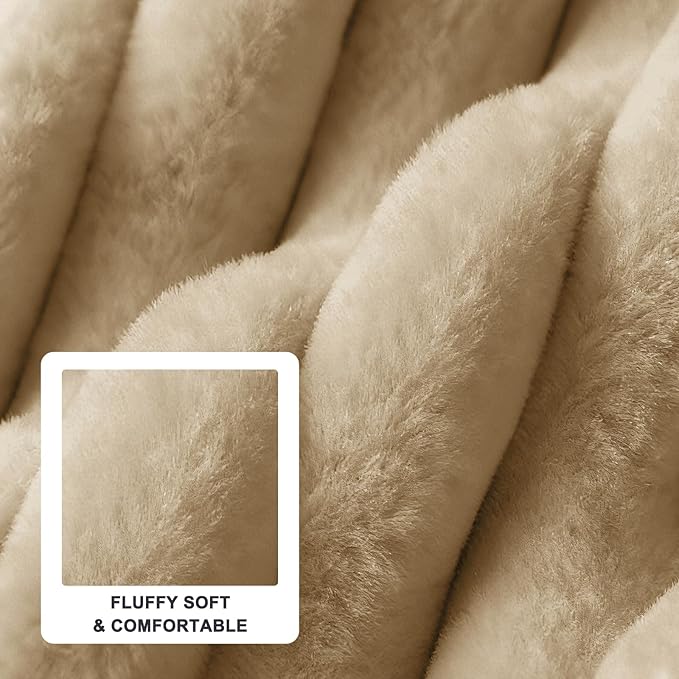 FURTIME Dog Beds Large Sized Dog, Washable Orthopedic Pet Bed with Removable Cover, Rectangle Soft Calming Sleeping Puppy Bed Durable Pet Cuddler with Anti-Slip Bottom, Beige, XL(42"x20"x8")
