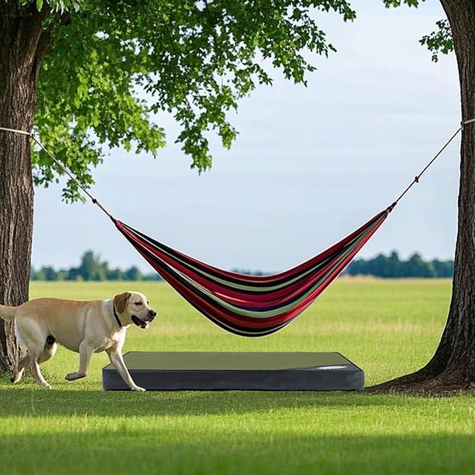 OUPEIWAWA Orthopedic Outdoor Waterproof Dog Beds for Extra Large Dogs, Washable Crate Bed with Egg Crate Foam Pet Bed Mat and Removable Oxford Fabric Cooling Cover Bed,45"x 32", Dark Green