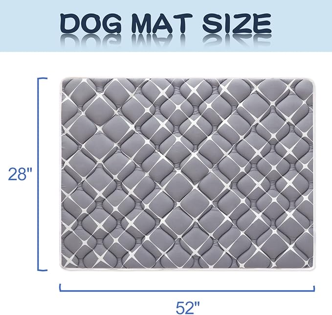 Bubble bear Dog Crate Mat - Ultra Soft, Washable & Anti-Slip Kennel Pad for Small/Medium/Large Dogs, Dark-Hued to Hide Stains (52"x28")
