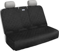 ALLANSING Back Seat Cover for Compact Cars/SUVs Rear Split Bench - 900D Oxford Waterproof Non-Slip Car Seat Protector for Messy Dogs & Kids, Easy Clean(Black)