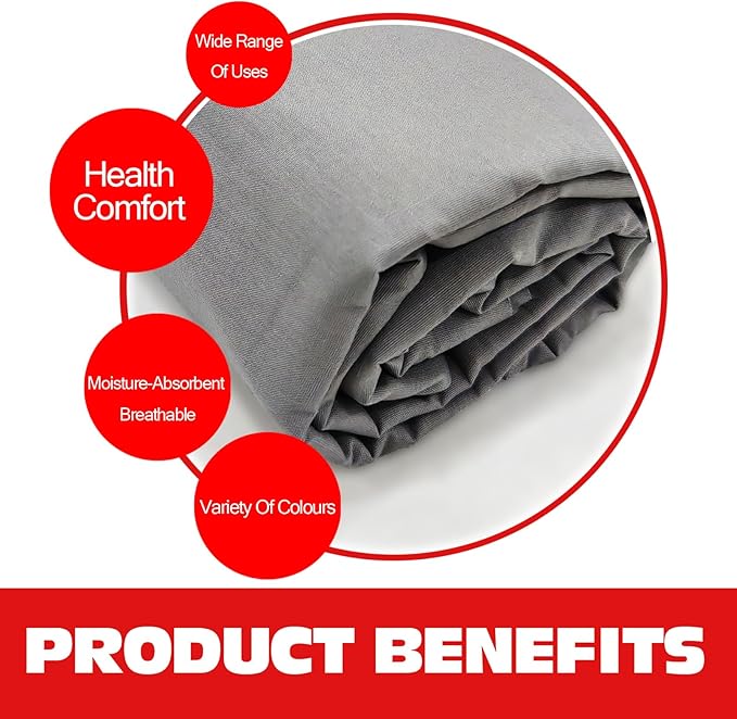 100% Gray Cotton Fabric for Sewing by 1 Yard, 59”Width Quilting Fabric Medium Weight 5.8 oz, Muslin Fabric by The Yard, Embroidery Cloth