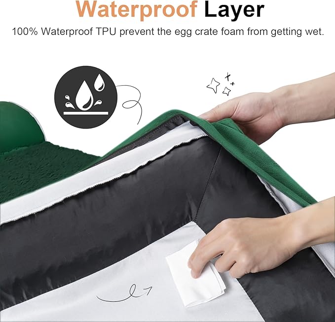 NANUYA Large Dog Bed Orthopedic Washable: Beds Bolster XXL Bed Big XLarge Dogs Egg Crate Foam Sofa Couch Waterproof Removable Cover - Emerald