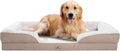 PetFun XL Orthopedic Dog Beds Large Sized Dog - Washable Large Dog Cat Bed Waterproof, Comfort Dogs Couch Sofa with Washable Removable Cover, Pet Bed with Nonskid Bottom, Beige, 48"