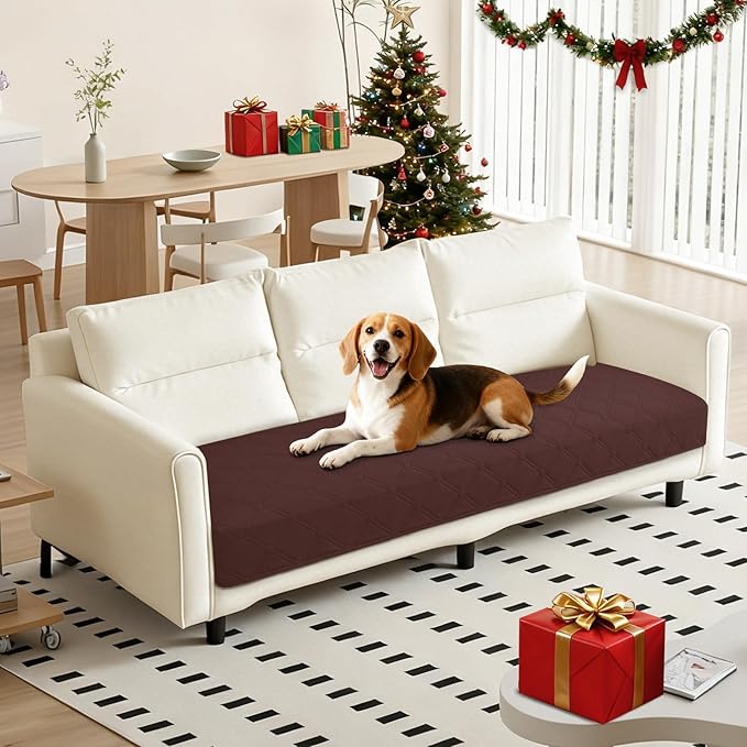 CYCMACO Waterproof Dog Bed Cover Pet Blanket, Soft Couch Cover for Dogs Washable, Non-Slip Dog Blanket Protect Furniture Couch Sofa Car for Puppy Large Dogs Cat (30x70 Inch, Coffee)