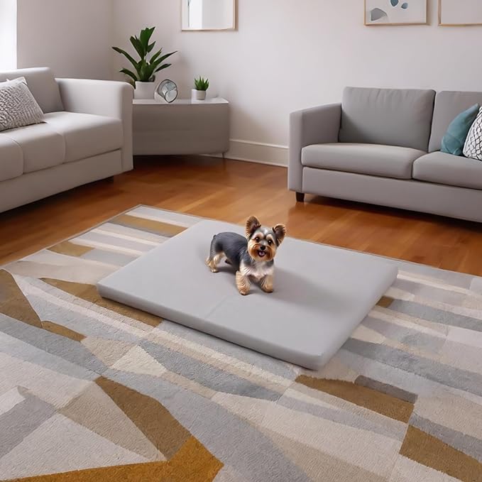 Liliowons Dog Mat,19"x 30"Dogs Crate Pad,Indoor Non-Slip & Waterproof Dog Mat,Easy Wipe Clean in Seconds，Sleeping for Floor,Car,Sofa,Crate