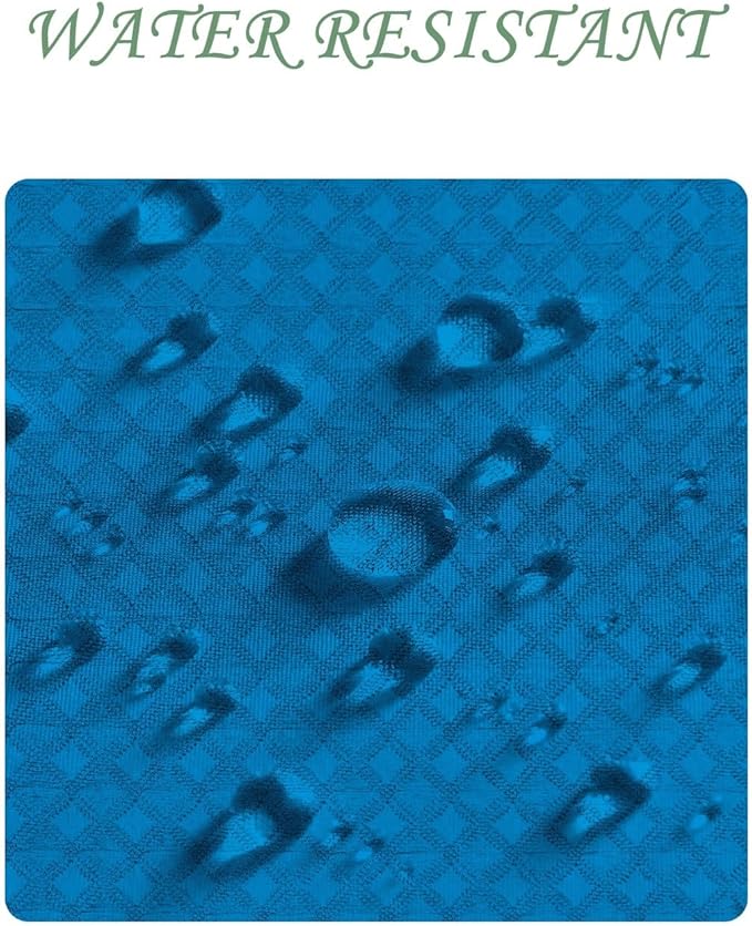 ggaimwf 72x72 Inch Solid Color Shower Curtain for Bathroom Waffle Bath Water Resistant Fabric Curtains Royal Blue Modern Thick Shower Stall Curtain with Metal Hooks