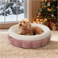 BALANCE Cat Beds for Indoor Cats, Washable Round Cat Bed, Cute Kitten Bed with Anti-Slip Bottom for Kitty and Puppy, 23 Inches, Mellow Rose