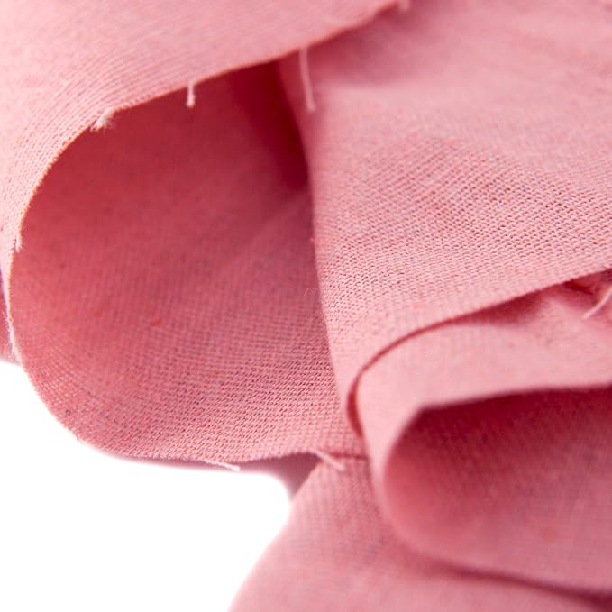 Rose Flavor Pre-Cut Quilting Linen Fabric,Craft Cloth,DIY for Sewing Crafting 60" by 1 Yard(Pink)