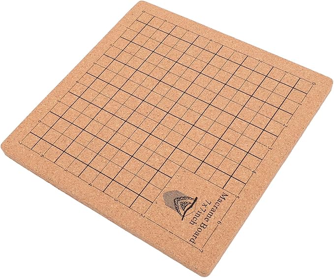 Macrame Board and Pins Double Sided Grids, Macrame Project Board with 5 Rulers 30 T Pins, Cork Braiding Board for Bracelet Making, DIY Knotting Jewelry Craft Kit for Beginners