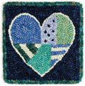 The Oxford Company Punch Needle Kit (Patchwork Blue Heart)