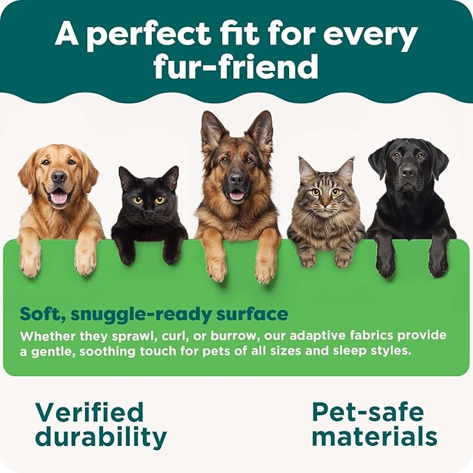 Furhaven Orthopedic Dog Bed for Large Dogs w/ Removable Bolsters & Washable Cover, For Dogs Up to 95 lbs - Luxe Faux Fur & Performance Linen Sofa - Charcoal, Jumbo/XL