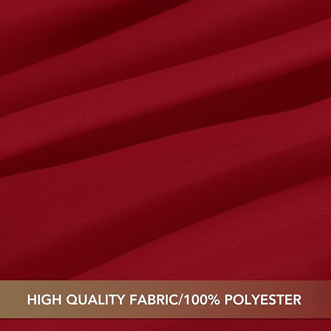 sancua Christmas Red 120 Inch Round Tablecloth, 8 Pack - Circle Polyester Fabric Table Cloth for Wedding Party Reception Banquet Birthday, Washable Formal Table Cover (Fit 48-96 Inch Tables)