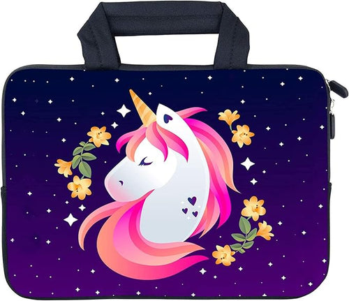AMARY Chromebook Case 11.6" 12" inch Laptop Handle Bag Neoprene Notebook Carrying Pouch Ultrabook Case Tablet Cover Fit Apple MacBook Air HP DELL Lenovo Asus Samsung (Unicorn)