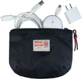 Rough Enough Small Tech Organizer Travel Case for Electronics & Cords - Cable Storage Bag Black