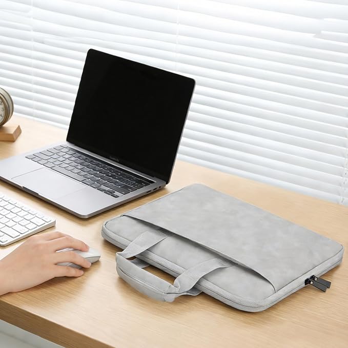 Lacdo 14 Inch Laptop Case Sleeve for HP Lenovo Dell ASUS Chromebook 14, HP Stream 14, Dell Inspiron 14 / Latitude 14, Lenovo ThinkPad 14/IdeaPad 14, ASUS VivoBook 14 Protective Computer Bag, Gray