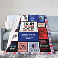 Running Blanket Runner Throw Blanket Runners Inspirational Bedding Track and Field Gifts Cozy Fleece Flannel Lightweight Stuff Plush for Men Women Boys Adults for Couch Sofa Bed Home Decor 50"x60"
