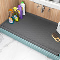 TigeJoy Under Sink Mats for Kitchen Waterproof, Leak-Proof Silicone Mat Sink Protector and Cabinet Liner, Kitchen Essentials Organizer and Storage 31" x 22" Light Grey