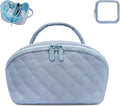 SXS LACONIC Makeup Bag,Quilted Puffer Cosmetic Bags,Travel Toiletry Bag for Women,Large Capacity Waterproof Make up Bag Set