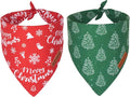 ADOGGYGO Dog Bandana Christmas Pet Scarf Bib Kerchief, Premium Durable Fabric, Multiple Sizes Offered, Red Green Christmas Bandanas Costumes for Large X-Large Dogs Pets (X-Large)