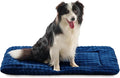Yaning Dog Bed Mat Crate Pad for Large Dogs, Washable Soft Pet Sleeping Mat Kennel Pad with 3D Bubble Pattern, Navy Blue, 36"x 23"