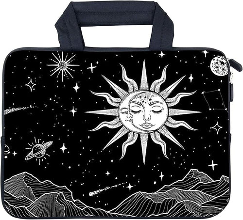 AMARY Laptop Sleeves 11.6" 12" Laptop Handle Bag Neoprene Notebook Carrying Pouch Chromebook Sleeves case Fit Apple MacBook Air HP DELL Lenovo Asus (Sun Moon)