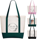 WACAR Custom Tote Bags with an External Pocket, Bulk Personalized Canvas Tote Bags, Reusable Grocery Bag for Beach, Daily Use