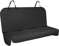 NECKORY Backseat Cover for Dogs, Waterproof and Non-Slip Pet Bench Seat Covers, Car Seat Protector for Back Seat, Universal Size Rear Car Seat Cover Fits Cars, Trucks and SUVs, M-Black
