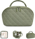 honitty Makeup Bag, Quilted Makeup Bag, Puffy Travel Make up Bags, Cosmetic Organizer Bag, Waterproof Toiletry Bag for Women