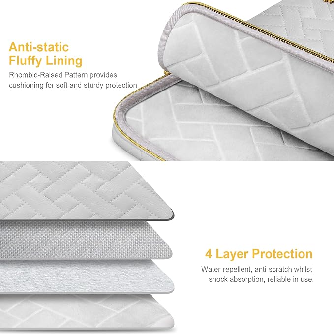 Lacdo Laptop Sleeve Case for 14 inch New MacBook Pro M5/M4/M3/M2/M1 Chips Pro Max A3434 A3112 A3401 A3185 A2918 A2992 A2779 2025-2021, 13.8" Surface Laptop 7th Copilot+PC Computer Bag, Space Gray