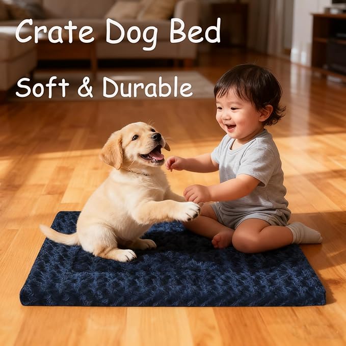 Dog Bed Mat - Reversible Dog Crate Bed Mats, Soft & Breathable Kennel Pad, Durable Crate Bed for Small Medium Large Dogs & Cats